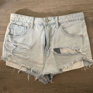 ripped jean shorts! worn twice .